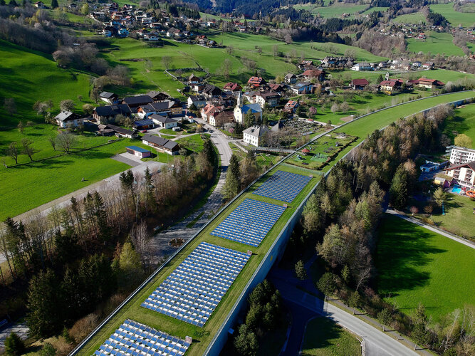 © Nockregion Willi Pleschberger Luftaufnahme einer Ortschaft