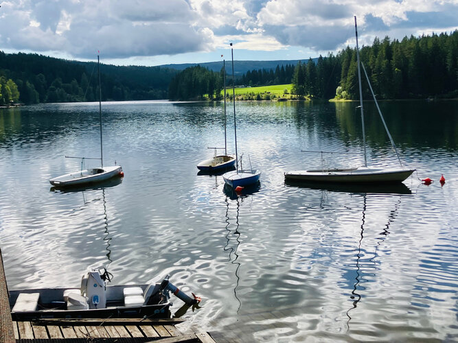 Packer Stausee mit Booten