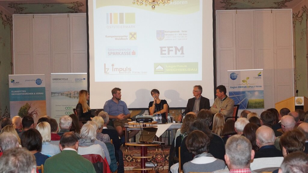 Mag. Patriz Pichlhöfer Teilnehmende und Podiumsgäste bei den Vorauer Klimaschutztage