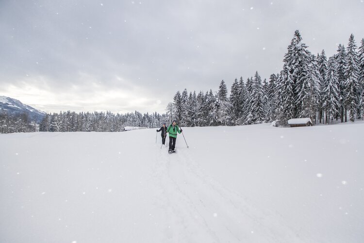 © Rolartimages Schneeschuhwanderer in den Bergen